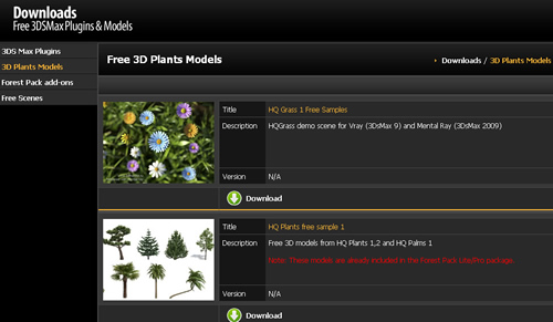  Free Download 3D Plants Models