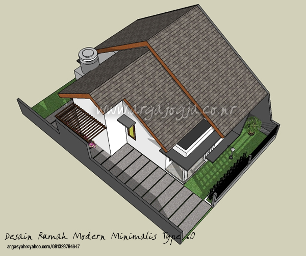  Desain  Eksterior Rumah Modern Minimalis Type 65