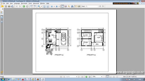 Video Tutorial AutoCAD 2013 Membuat Gambar Kerja Arsitektural Denah Rumah Mungil 2 Lantai Available Now!!