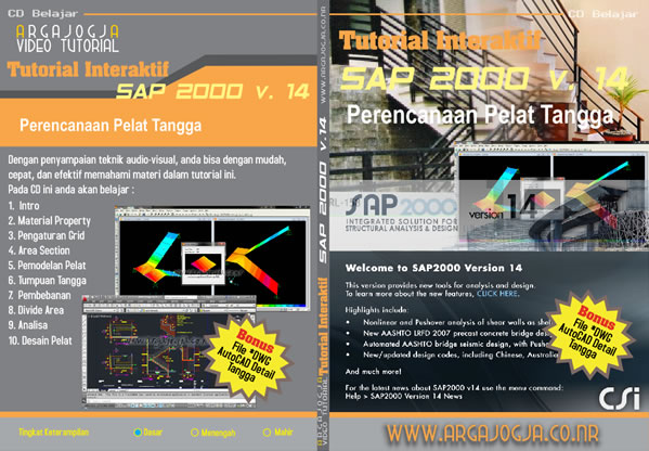 Video Tutorial Perencanaan Pelat Tangga dengan SAP2000 v. 14 Available Now