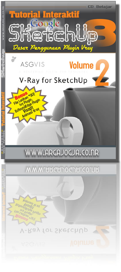 Video Tutorial Dasar Penggunaan Plugin Vray Pada Sketchup 8 Volume 2 + File Latihan *SKP, Ivy Plugin, Bz Round Edge Plugin, Visopt, dan Hasil Animasi Sketchup Vray