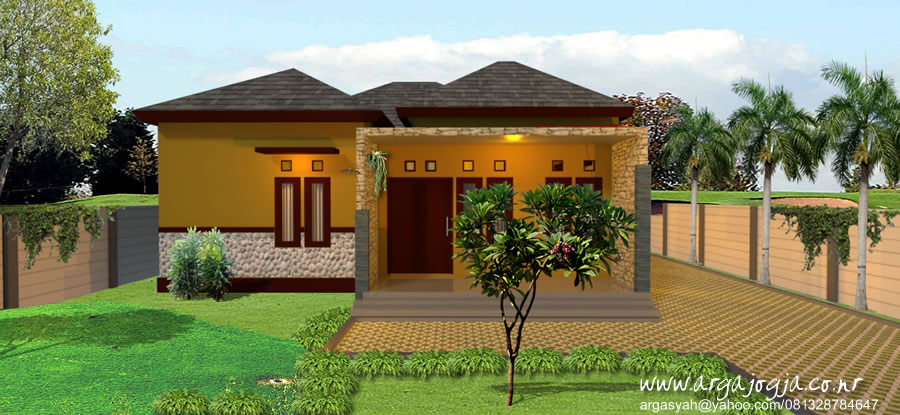 Desain 3D Renovasi Rumah Tropis 1 Lantai 