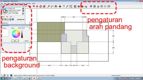 cara mengatur ketebalan garis di sketchup