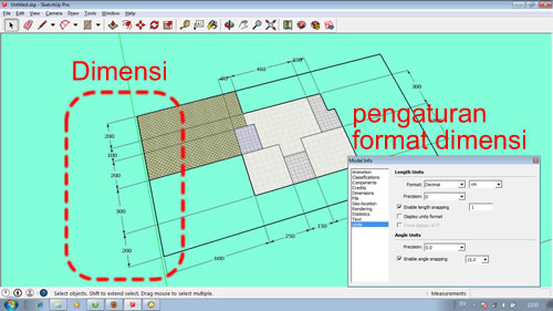 Memberikan Dimensi dan Mengatur Format