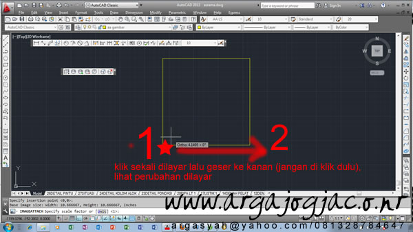 Masuk di AutoCAD