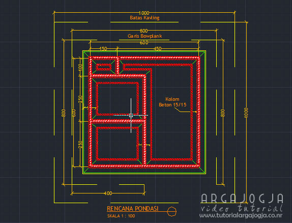 Tutorial Paket AutoCAD Pembuatan Gambar Kerja Rumah Sederhana – Argajogja's  Blog