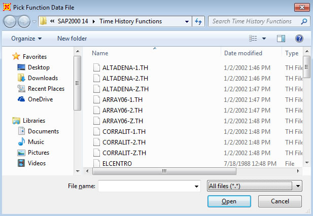File Time History Pada SAP