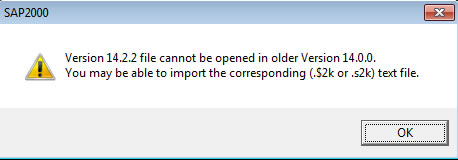 file SAP2000 tidak bisa terbuka