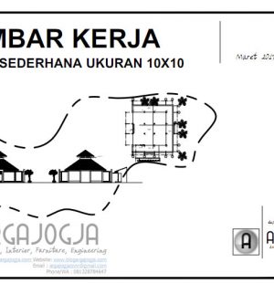 Desain Masjid Tropis Sederhana 10×10 dan Tempat Wudhu + Download