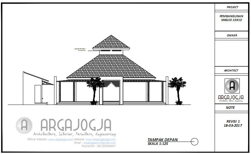 Desain Masjid Tropis Sederhana 10 10 Dan Tempat Wudhu Download