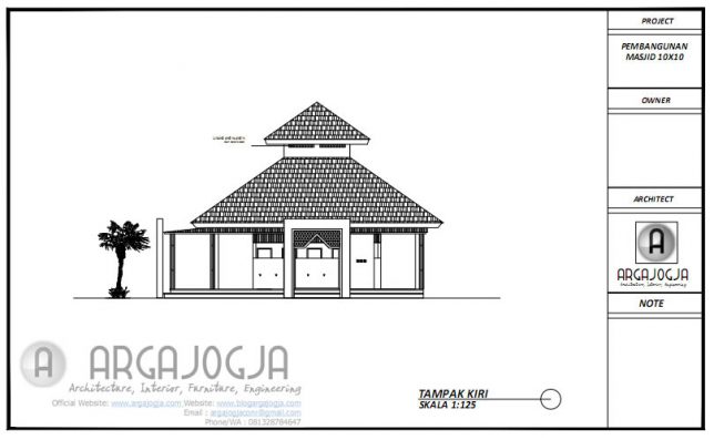 Desain Masjid Tropis Sederhana 10×10 Dan Tempat Wudhu + Download ...