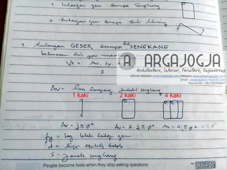 Kaki Pada Tulangan Sengkang – Argajogja's Blog