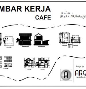 Gambar Kerja Cafe dan Fitnes Struktur Baja 2 Lantai