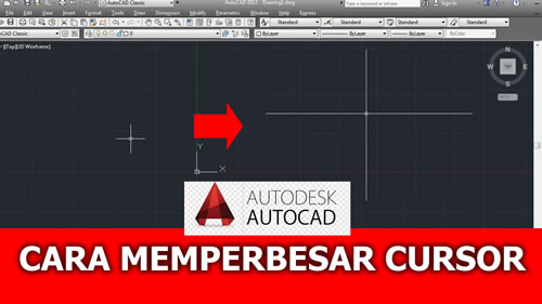 Cara Memperbesar Crosshair/Cursor AutoCAD