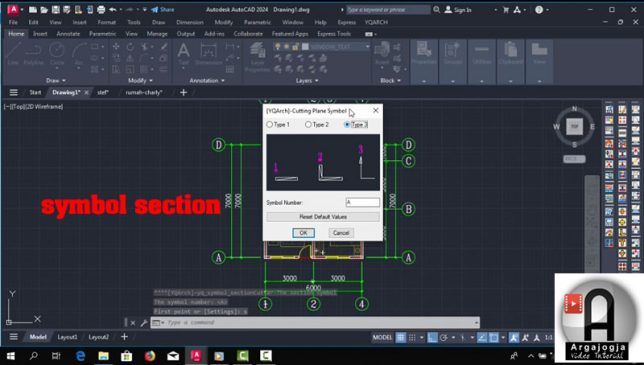 Memasukan simbol section