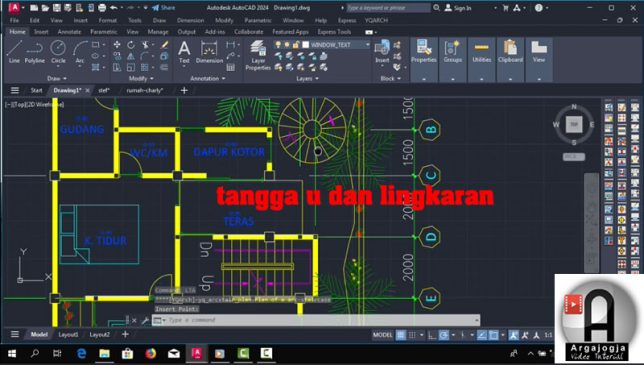 Membuat Tangga dan Potongannya