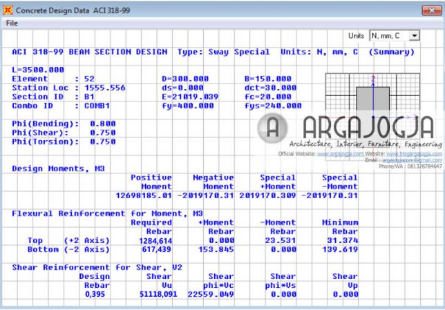 contoh-detail-output-sap2000-tulangan-tumpuan-balok