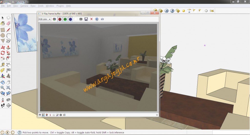 Tutorial Cara Memubuat Cermin Pada Sketchup 8 dengan Vray