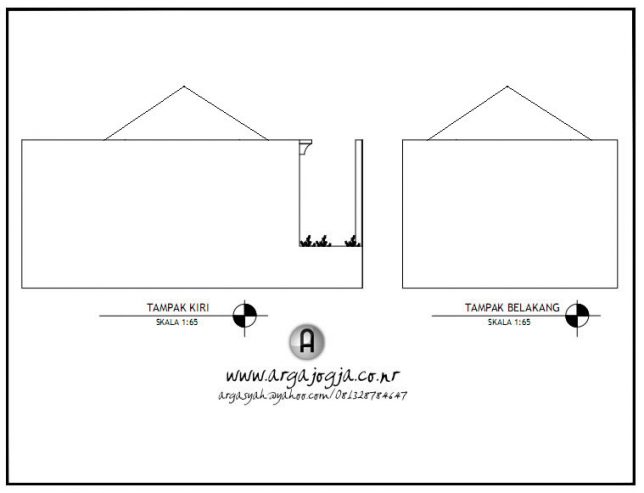 Desain Masjid Kecil Lahan Pojok Tampak Depan