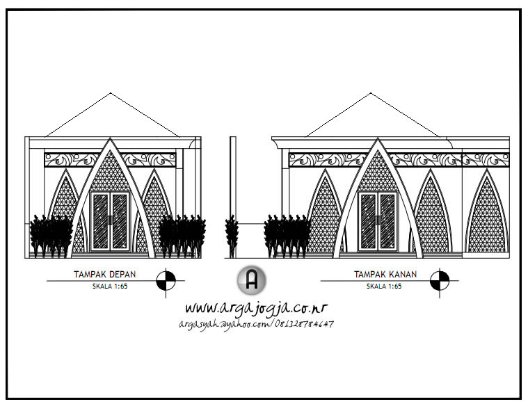 Desain Masjid Kecil Lahan Pojok