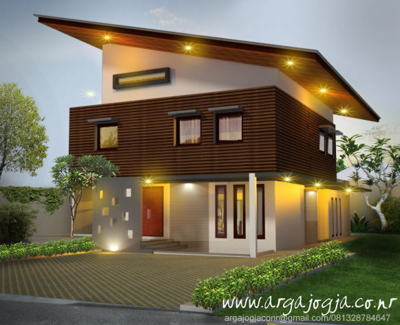  Desain  Rumah  Minimalis  Genteng Miring  Jual Bata Ekspos