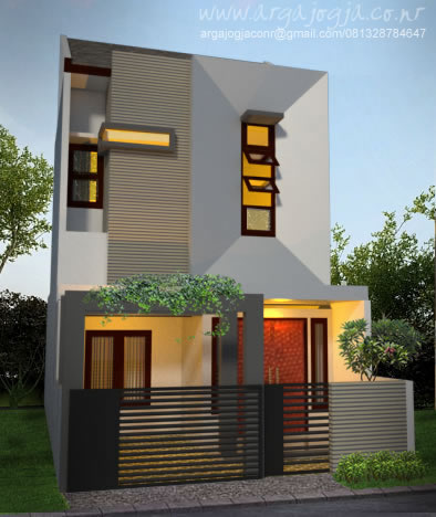desain fasad unik minimalis rumah 2 lantai lebar 6 meter