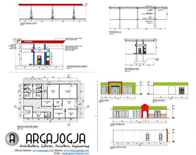 Gambar Kerja SPBU dan Kantor