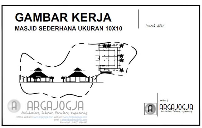 Cover Desain Masjid Tropis 10x10