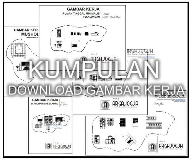 Kumpulan Download Gambar Kerja Desain Rumah, Kos, Mushola dan Masjid