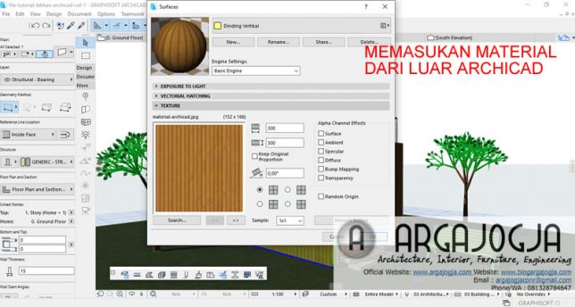 Video Tutorial Archicad 22 3D Visualisasi Rumah Kecil 2 Lantai ...