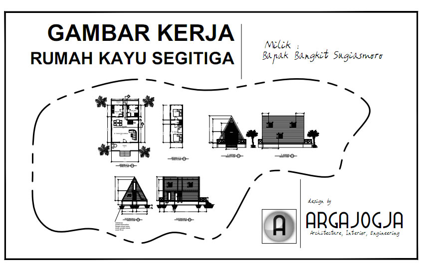 Cover Desain Rumah Kayu Segitiga