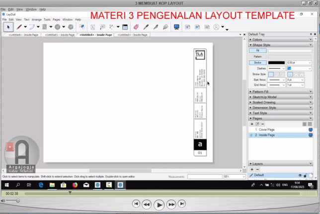 pengenalan template layout sketchup