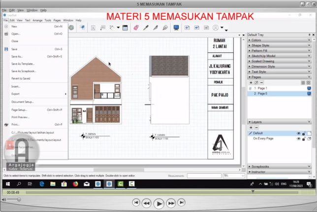 memasukan gambar tampak