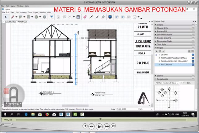 memasukan gambar potongan