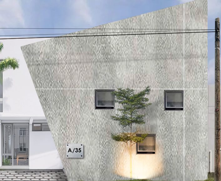Desain Fasad Rumah Unik: Menggabungkan Bentuk Tidak Beraturan dengan Sentuhan Industrial Minimalis