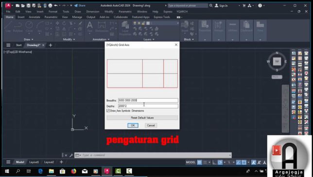 pengaturan grid